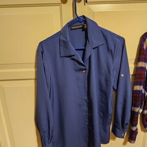 Impressions Royal Blue Shirt with Copper Buttons
